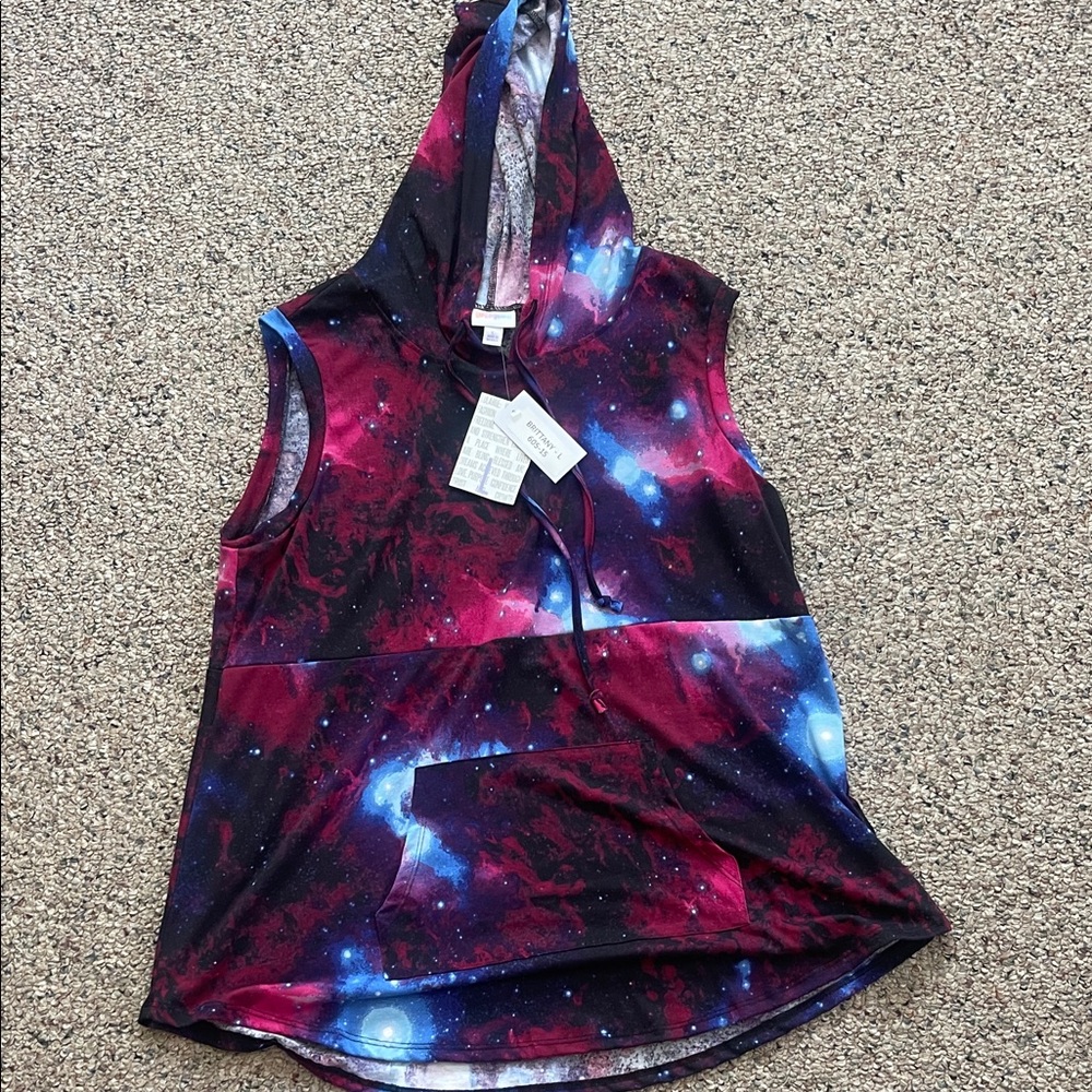 Loudmouth Cosmic Print Sleeveless Hoodie